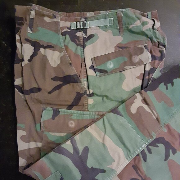 BDU * Woodland Camo Trousers, Pants, Combat Pattern * EUC * Med-Short 29x32 - Picture 5 of 8